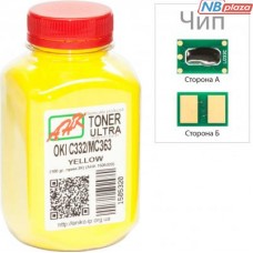 Тонер OKI C332/MC363, 100г Yellow+chip AHK (1505324)