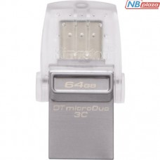 Kingston 64GB DataTraveler MicroDuo USB 3.1/Type-C Metal Silver (DTDUO3C/64GB)