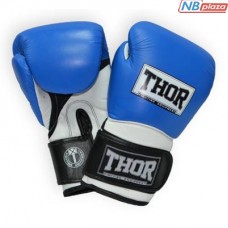 Боксерские перчатки THOR Pro King 16oz Blue/White/Black (8041/03(Leather) Bl/Wh/B16 oz.)