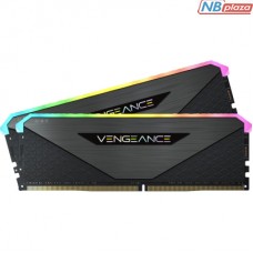 Модуль памяти для компьютера DDR5 64GB (2x32GB) 5600 MHz Vengeance RGB Black Corsair (CMH64GX5M2B5600C36)