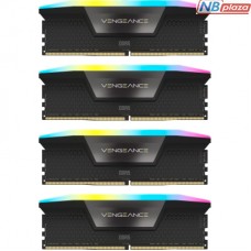 Модуль пам'яті для комп'ютера DDR5 96GB (4x24GB) 6000 MHz Vengeance RGB Black Corsair (CMH96GX5M4B6000C30)