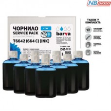 Чернила Barva Epson L100/L210/L300/L350/L355 Cyan 10x100мл ServicePack (E-L100C-1SP)