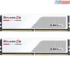 Модуль пам'яті для комп'ютера DDR5 32GB (2x16GB) 5600 MHz Ripjaws S5 White G.Skill (F5-5600J4040C16GX2-RS5W)