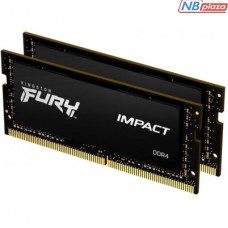 Модуль пам'яті для ноутбука SoDIMM DDR4 32GB (2x16GB) 2666 MHz FURY Impact Kingston Fury (ex.HyperX) (KF426S16IBK2/32)