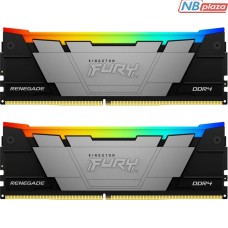 Модуль пам'яті для комп'ютера DDR4 32GB (2x16GB) 3600 MHz Fury Renegade RGB Kingston Fury (ex.HyperX) (KF436C16RB12AK2/32)