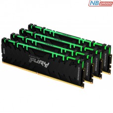 Модуль памяти для компьютера DDR4 32GB (4x8GB) 3600 MHz Renegade RGB Black Kingston Fury (ex.HyperX) (KF436C16RBAK4/32)