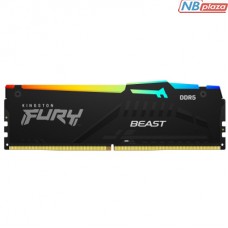 Модуль памяти для компьютера DDR5 16GB 4800 MHz FURY Beast RGB Kingston Fury (ex.HyperX) (KF548C38BBA-16)