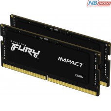 Модуль памяти для ноутбука SoDIMM DDR5 16GB (2x8GB) 4800 MHz FURY Impact Kingston Fury (ex.HyperX) (KF548S38IBK2-16)