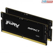 Модуль пам'яті для ноутбука SoDIMM DDR5 64GB (2x32GB) 4800 MHz FURY Impact Kingston Fury (ex.HyperX) (KF548S38IBK2-64)