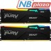 Модуль пам'яті для комп'ютера DDR5 16GB (2x8GB) 5600 MHz FURY Beast RGB Kingston Fury (ex.HyperX) (KF556C36BBEAK2-16)