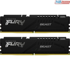 Модуль пам'яті для комп'ютера DDR5 32GB (2x16GB) 5600 MHz Beast AM5 Black Kingston Fury (ex.HyperX) (KF556C36BBEK2-32)