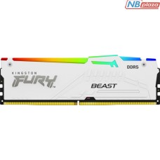 Модуль пам'яті для комп'ютера DDR5 16GB 5600 MHz Beast White RGB Kingston Fury (ex.HyperX) (KF556C36BWEA-16)