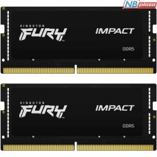 Модуль пам'яті для ноутбука SoDIMM DDR5 32GB (2x16GB) 5600 MHz Impact Black Kingston Fury (ex.HyperX) (KF556S40IBK2-32)