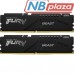 Модуль пам'яті для комп'ютера DDR5 16GB (2x8GB) 6000 MHz Beast Black EXPO Kingston Fury (ex.HyperX) (KF560C30BBEK2-16)