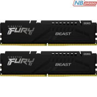 Модуль пам'яті для комп'ютера DDR5 64GB (2x32GB) 6400 MHz Beast Black Kingston Fury (ex.HyperX) (KF564C32BBK2-64)