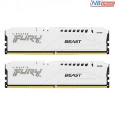 Модуль пам'яті для комп'ютера DDR5 32GB (2x16GB) 6800 MHz Beast White EXPO Kingston Fury (ex.HyperX) (KF568C34BWEK2-32)