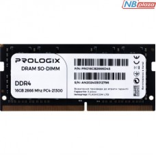 Модуль пам'яті для ноутбука SoDIMM DDR4 16GB 2666 MHz Prologix (PRO16GB2666D4S)