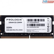 Модуль пам'яті для ноутбука SoDIMM DDR4 8GB 2666 MHz Prologix (PRO8GB2666D4S)