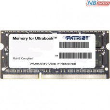Оперативная память для ноутбука SoDIMM DDR3 8GB 1600 MHz Patriot (PSD38G1600L2S)