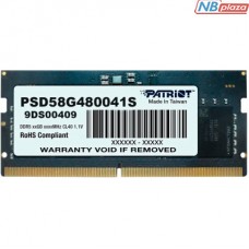 Модуль пам'яті для ноутбука SoDIMM DDR5 8GB 4800 MHz Patriot (PSD58G480041S)