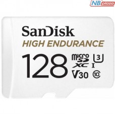 Карта памяти SANDISK 128GB microSDXC class 10 UHS-I U3 V30 High Endurance (SDSQQNR-128G-GN6IA)