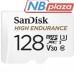 Карта памяти SANDISK 128GB microSDXC class 10 UHS-I U3 V30 High Endurance (SDSQQNR-128G-GN6IA)
