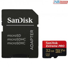 Карта пам'яті SanDisk 32GB microSD class 10 V30 A1 UHS-I U3 4K Extreme Pro (SDSQXCG-032G-GN6MA)