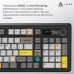 Клавіатура Ajazz AK980 V2 Maillard Switch Wireless/Bluetooth/USB UA Black/Grey/Yellow (AK980-V2-M-BGY)