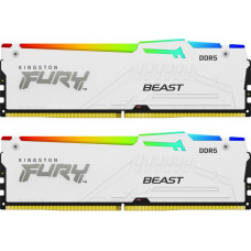 Модуль пам'яті для комп'ютера DDR5 64GB (2x32GB) 6400 MHz Beast White RGB EXPO Kingston Fury (ex.HyperX) (KF564C32BWEAK2-64)