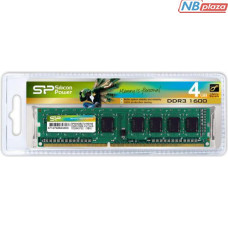 Модуль пам'яті для комп'ютера DDR3 4GB 1600 MHz Silicon Power (SP004GBLTU160N02)