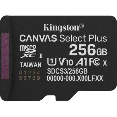 Карта пам’яті Kingston 256GB microSDXC class 10 UHS-I U1 V10 A1 Select Plus (SDCS3/256GBSP)