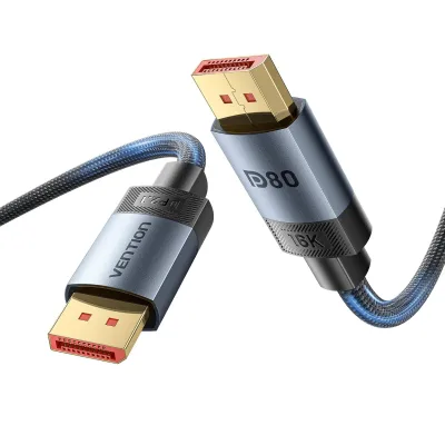 Кабель мультимедійний DisplayPort M to DisplayPort M 3.0m 16K60Hz/8K240Hz fabric gray Vention (HGCHI)