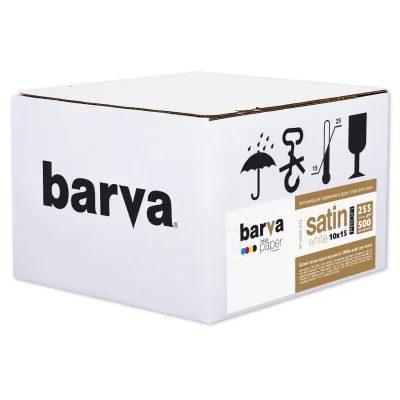 Фотопапір Barva 10×15, 255g/m2, PROFI, White satin, 500c (IP-V255-272)
