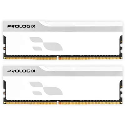 Модуль пам’яті для комп’ютера DDR5 32GB (2x16GB) 6000 MHz Onyx White Prologix (PRO32GB6000YW5K)